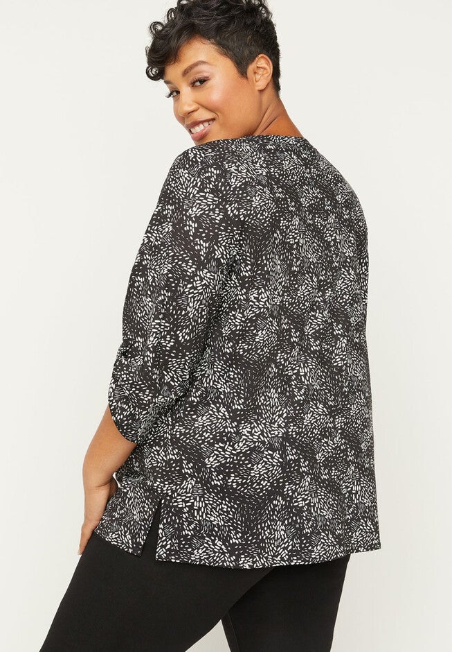 Oasis Hills Signature Crepe Buttonfront Top, , on-hover image number null