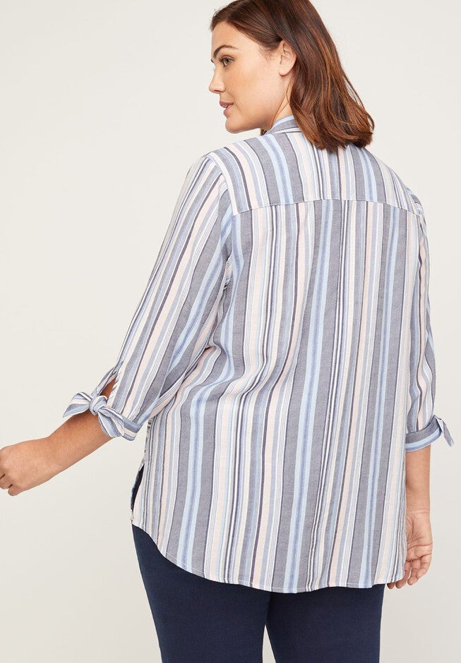 Blue Skies Georgette Buttonfront Top, , on-hover image number null