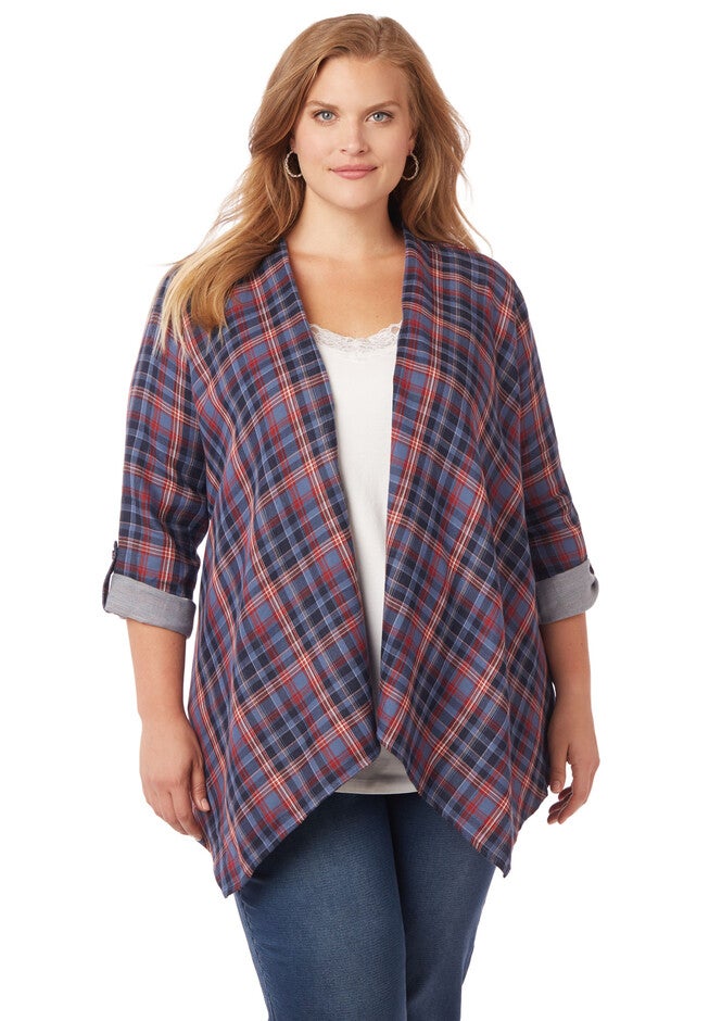 Late Harvest Plaid Cascade, NAVY, hi-res image number 0