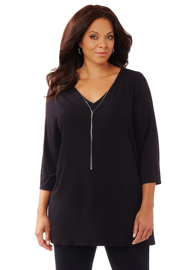 AnyWear Pinnacle Necklace Tunic, BLACK, hi-res image number null