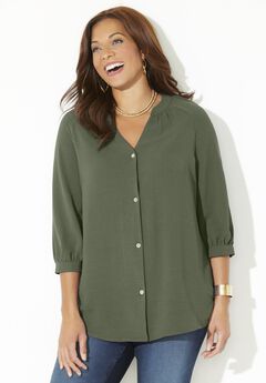 Light and Airy Y-Neck Blouse