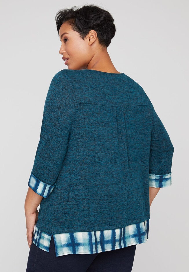 Plaid Duet Top, , on-hover image number 1