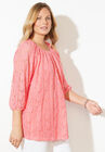 Stretch Lace Peasant Blouse, , alternate image number null