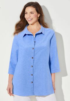 Classic Linen Buttonfront Shirt