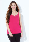 Suprema® Cami With Lace, DEEP TANGO PINK, hi-res image number null