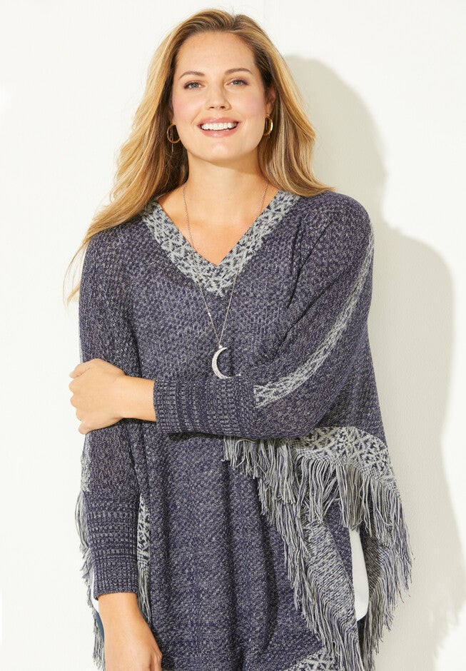 Favorite Fringe Poncho, , alternate image number null
