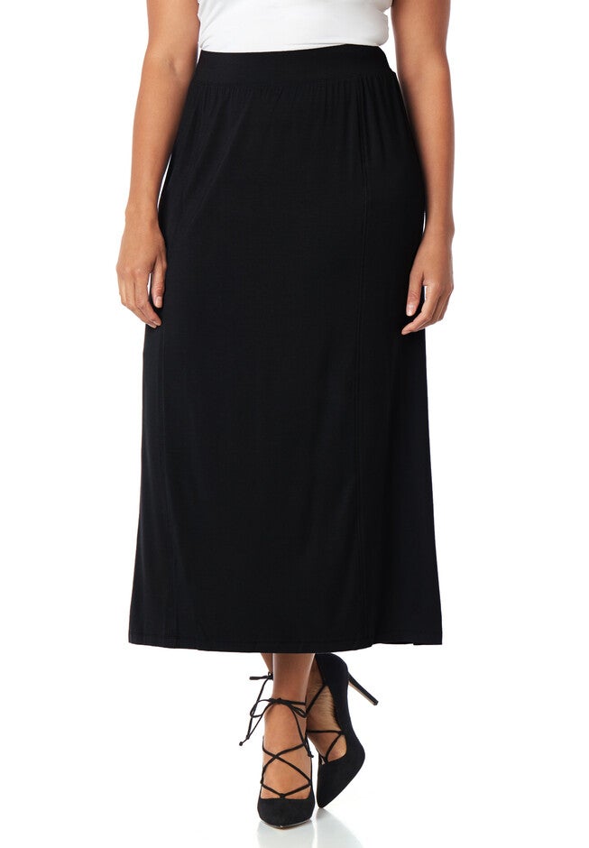 AnyWear Modern Midi Skirt, BLACK, hi-res image number 0