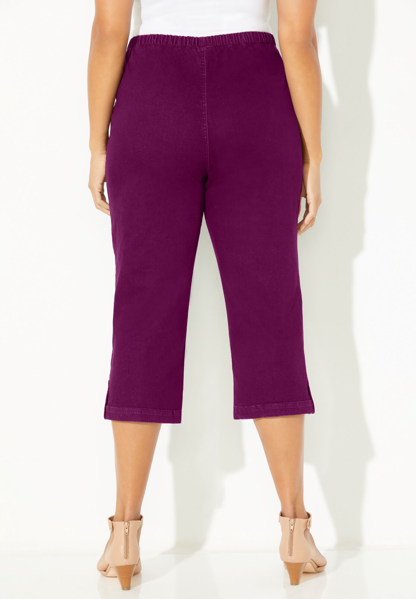 Everyday Capri with Sparkle Hem, DEEP BERRY, on-hover image number 1