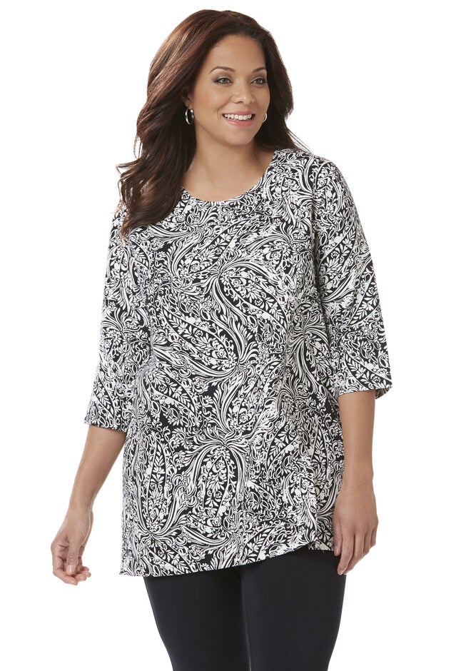 Flourish Easy Fit Tee, BLACK, hi-res image number null