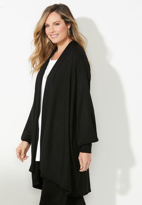 Liz&Me™ Draped Cardigan, , alternate image number null
