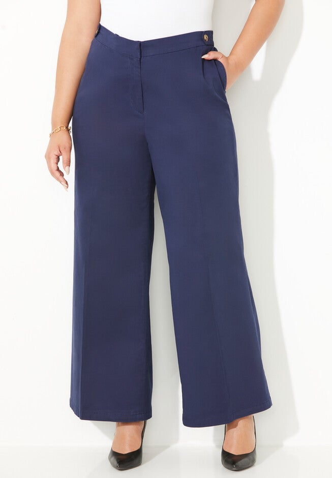 Liz&Me® Wide Leg Trouser, NAVY, hi-res image number 0