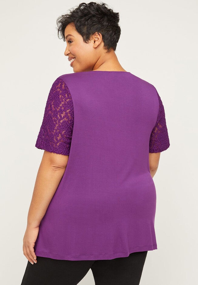 Riviera Embroidered Lace Top, , on-hover image number null