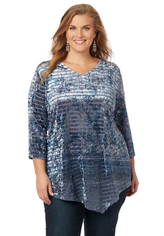 Shadow Stripe Top, ADRIATIC BLUE, hi-res image number null
