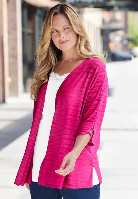 Shadow Stripe Cardigan, , alternate image number null