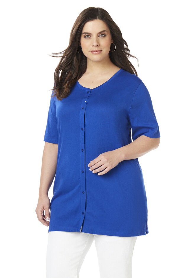 Buttoned Up Easy Fit Tee, SURF THE WEB, hi-res image number null