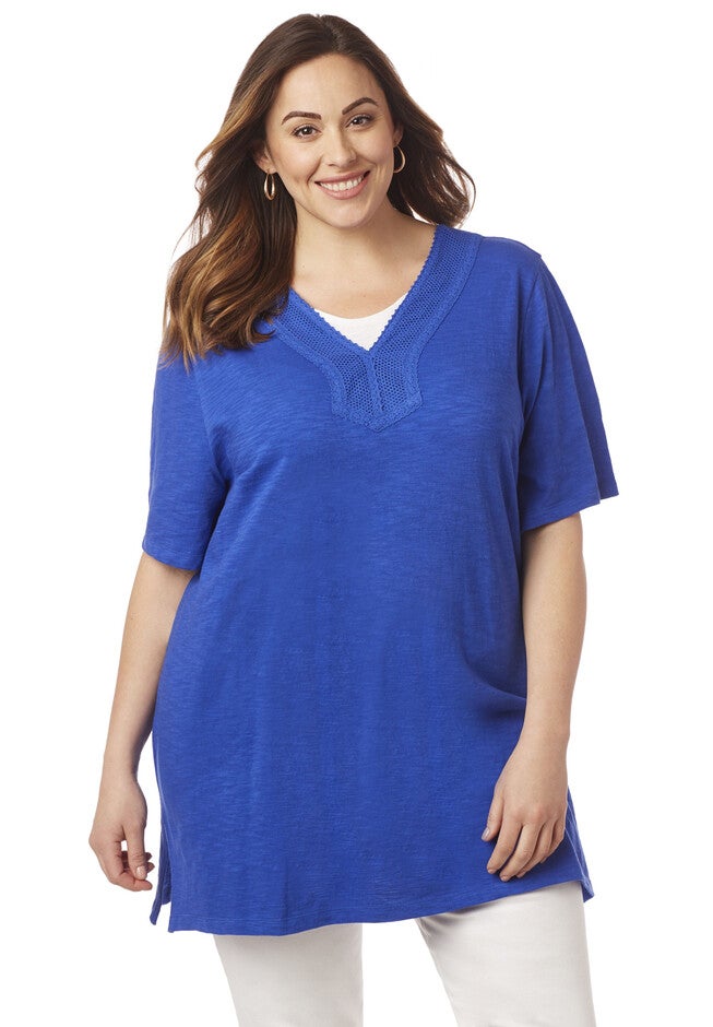 Crochet Duet Easy Fit Tee, SURF THE WEB, hi-res image number 0