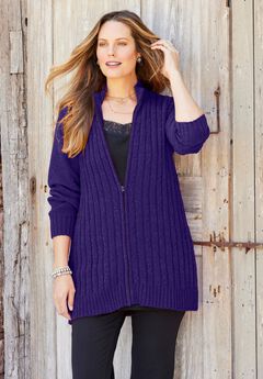 Cozy Chenille Zip Cardigan