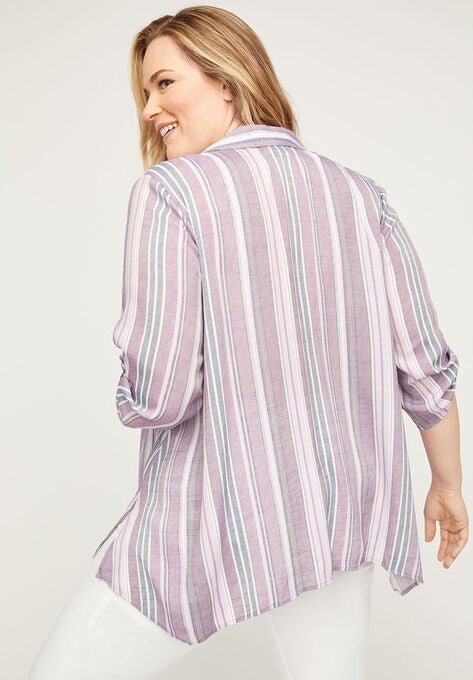 Paradise Hills Buttonfront Tunic Top, , on-hover image number null