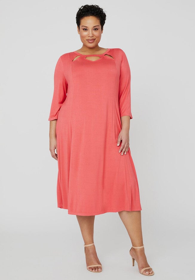 Cutout Shift Dress, CHRYSANTHEMUM, hi-res image number 0