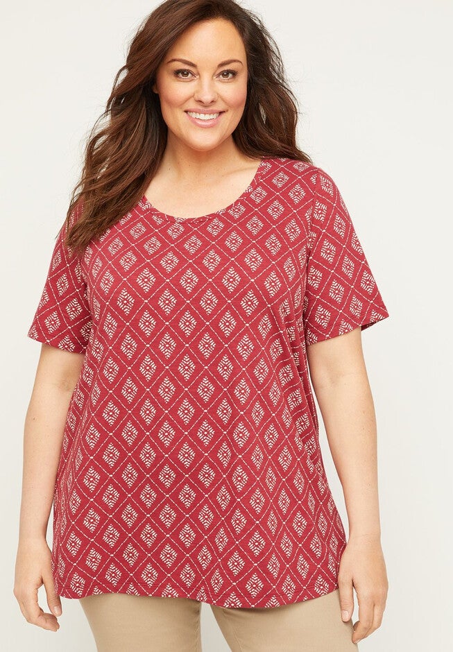 Baltic Escape Tee, RED DENIM BATIK, hi-res image number null