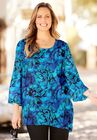 Art-To-Wear Blouse, DARK SAPPHIRE PETALS, hi-res image number null