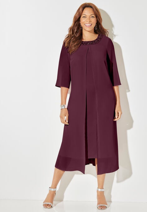 Midnight Dazzle Mesh Flyaway Dress, MIDNIGHT BERRY, hi-res image number null