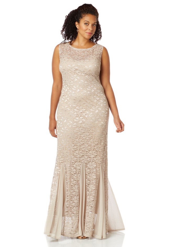 Mirabelle Lace Gown, CAPPUCCINO, hi-res image number null