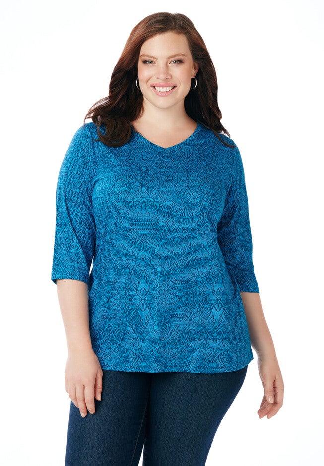 Tapestry Tee, BLUE SPLASH, hi-res image number 0