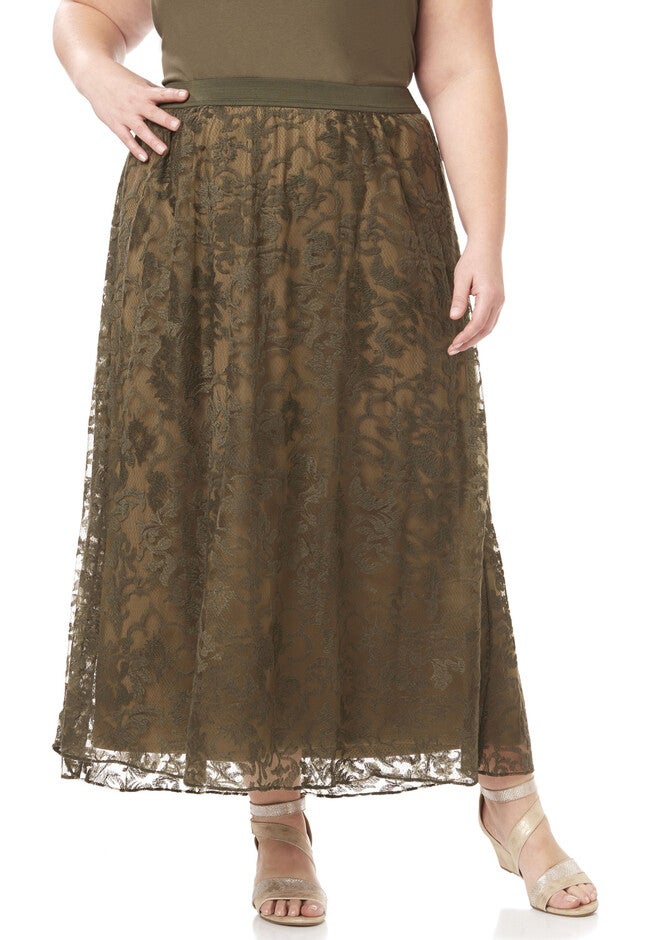 Love Story Lace Skirt, GRAPE LEAF, hi-res image number null