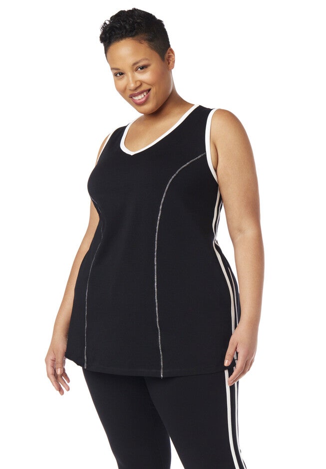 Finish Line Active Tank, BLACK, hi-res image number null