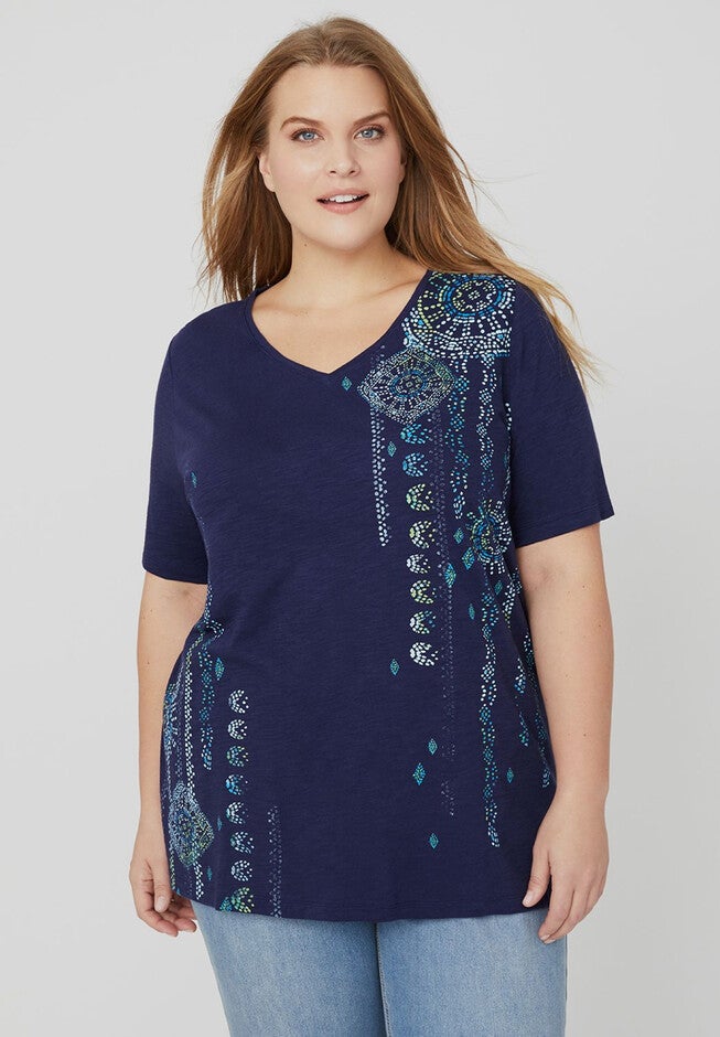 Slub Medallion Tee, MARINER NAVY, hi-res image number 0