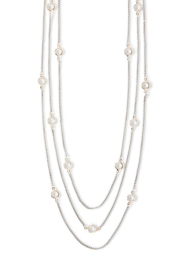 Catching Sunbeams Layered Necklace, SILVER, hi-res image number null