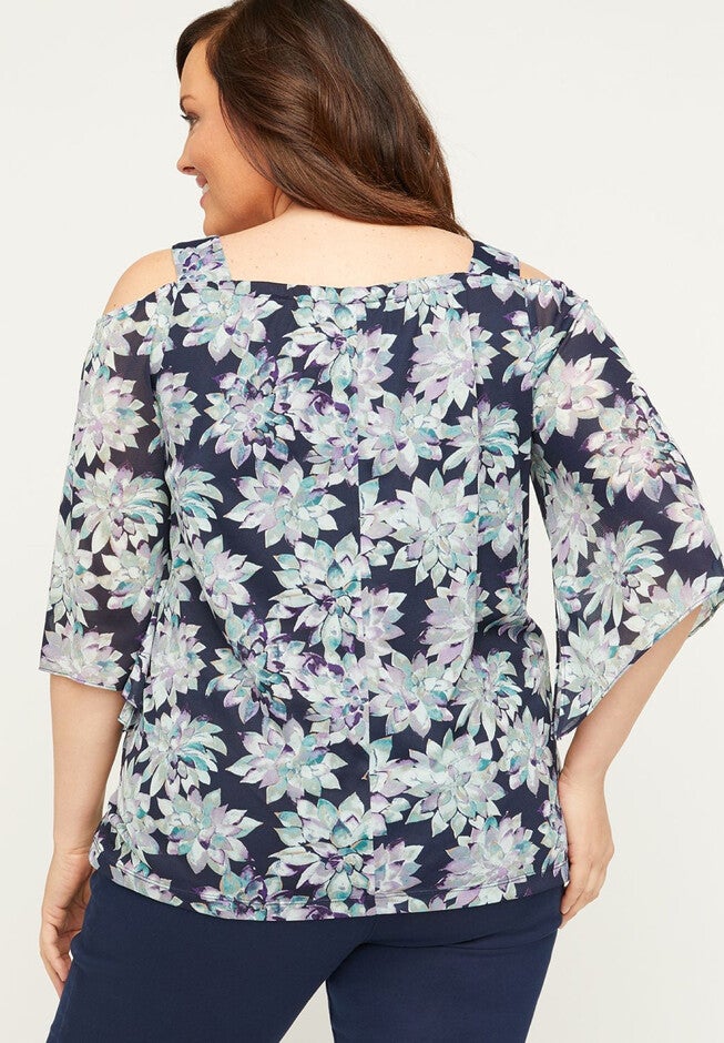Petal Vision Cold-Shoulder Top, , on-hover image number 1