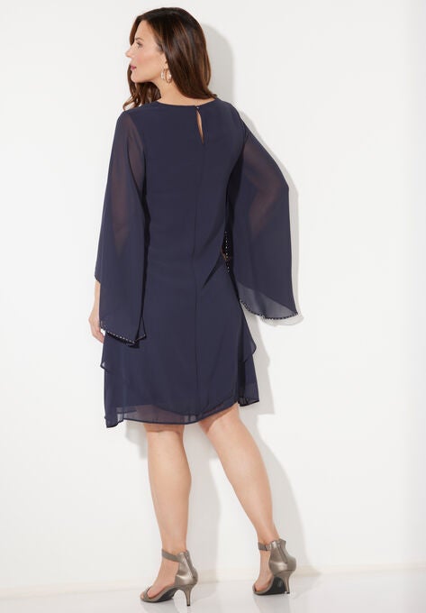 Sheer Elegance Chiffon Dress, , on-hover image number null