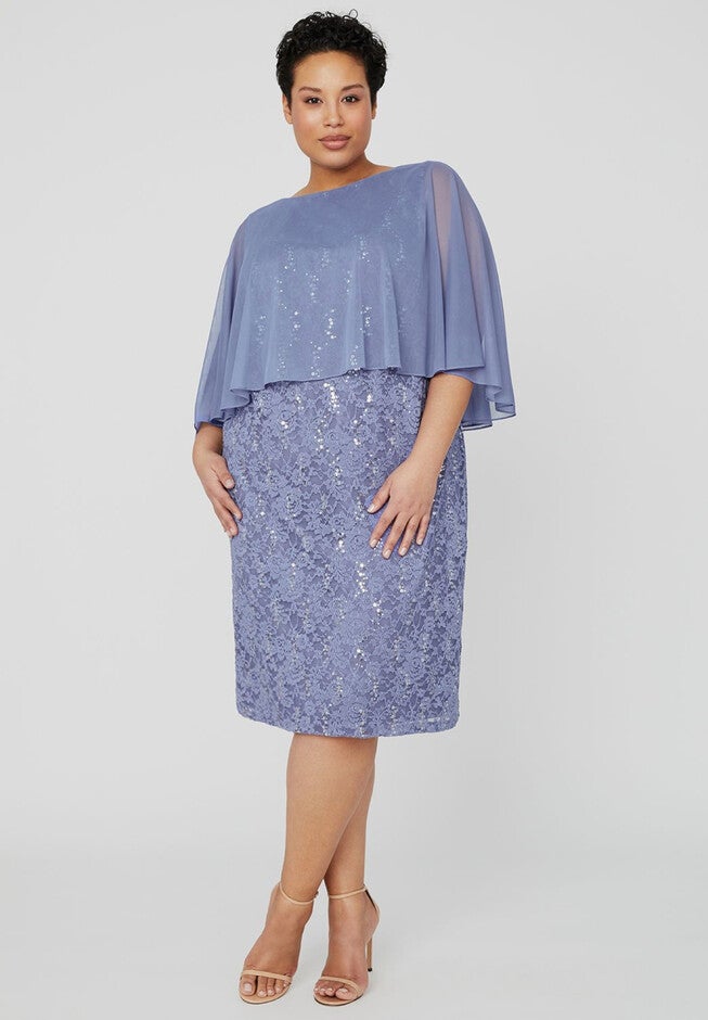 Sparkling Lace Dress, PRETTY PERIWINKLE, hi-res image number 0