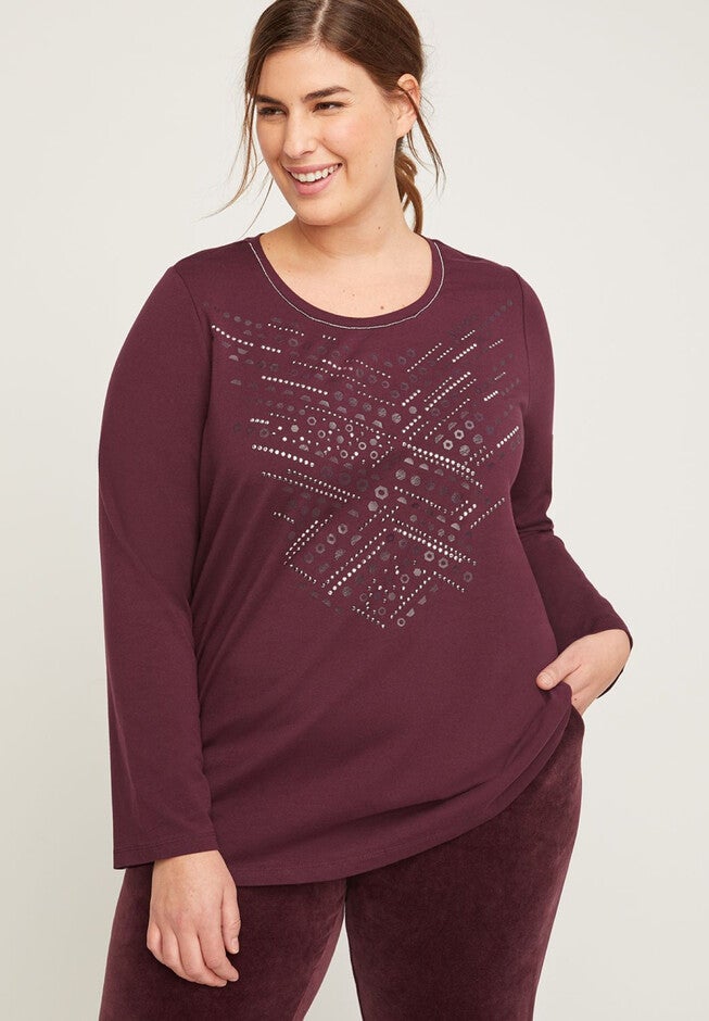 Cottage Romance Tee, MULLED WINE, hi-res image number 0