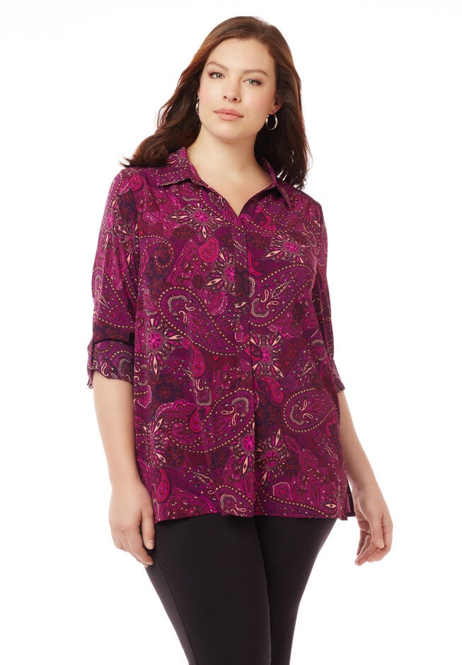Paisley Garden Popover, PURPLE, hi-res image number 0