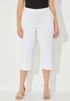 High Rise Plus Size Capri Jeans