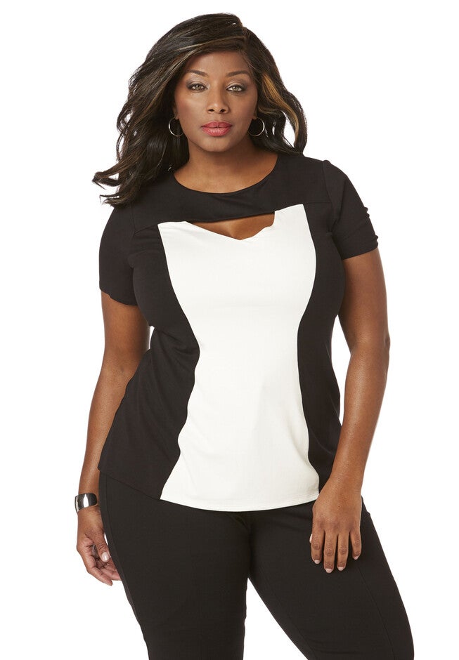 Curvy Collection Ingenue Top, MAGNOLIA, hi-res image number null