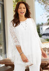 AnyWear Stretch Lace Poncho, WHITE, hi-res image number null