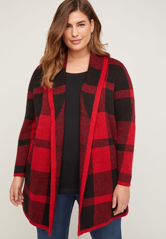 Firebrush Lane Cardigan, RED BLACK, hi-res image number 0