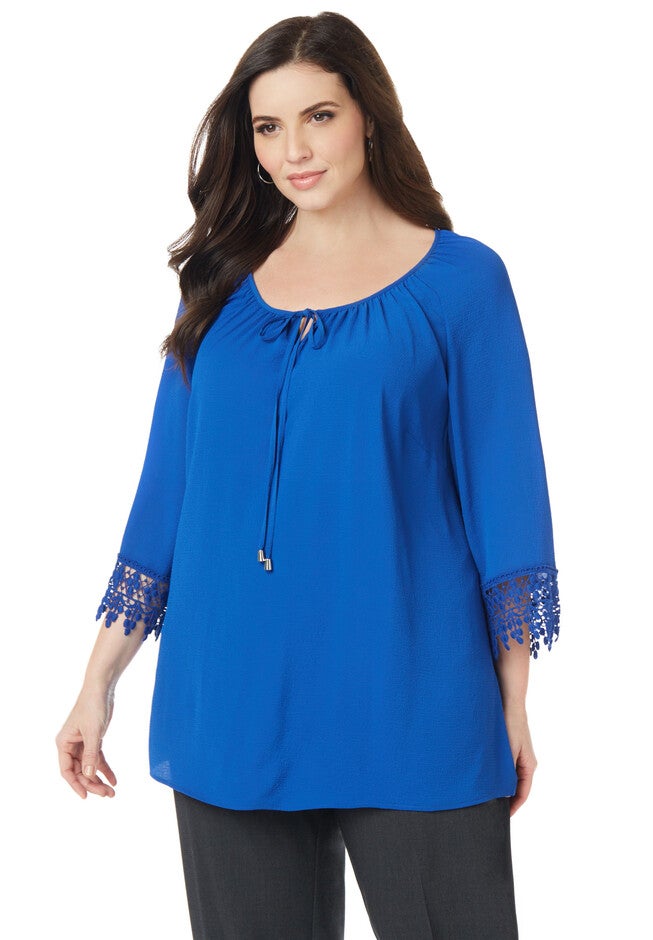 Carmen Crochet Blouse, SURF THE WEB, hi-res image number null