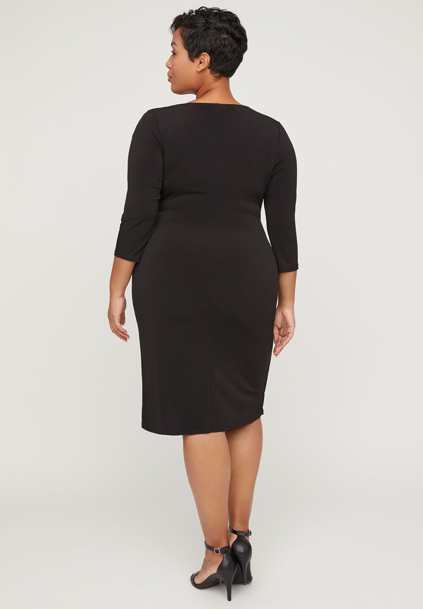 Curvy Collection Side Ruching Dress, , on-hover image number 1