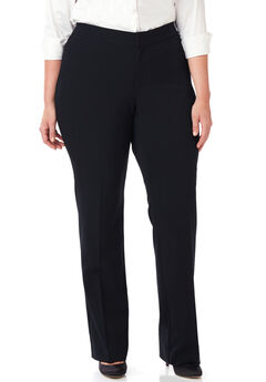  Wrinkle-Free Stretch Dress Pants Plus Size For Women Pull-on  Pant Ease Into Comfort Office Pant XL-D