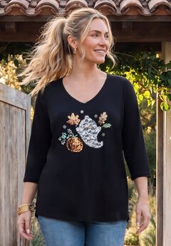 V-Neck Graphic Top