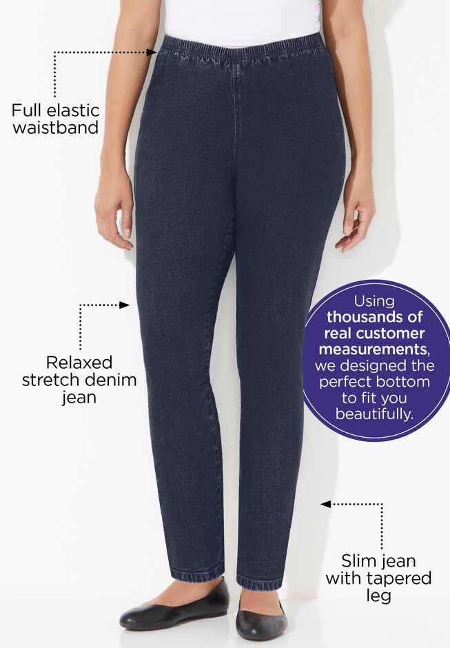 Jessica London Women's Plus Size Classic Denim Capri Jeans 