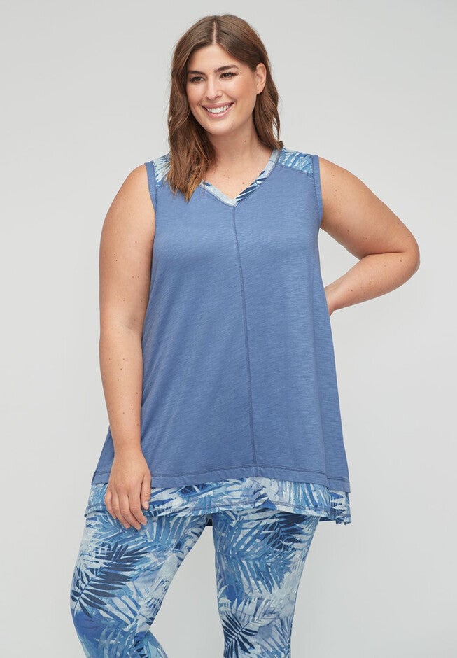 Northport Duet Tunic Tank, GRAY BLUE, hi-res image number 0