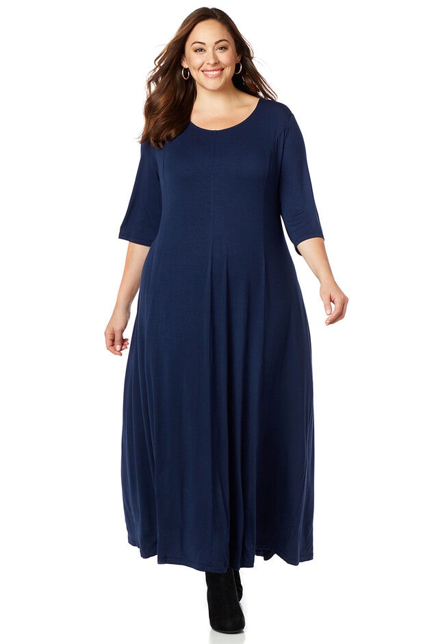 Flare Maxi Dress, MARINER NAVY, hi-res image number null