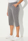 French Terry Stars Aligned Capri, , alternate image number null