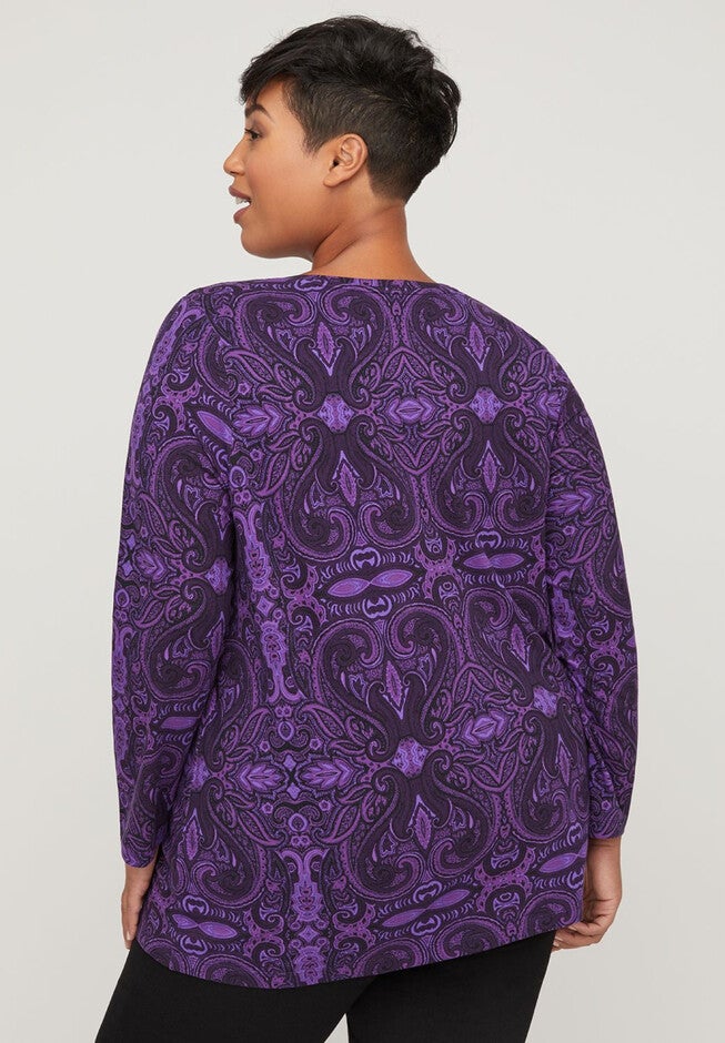 Long Sleeve Baroque Beauty Top, , on-hover image number 1